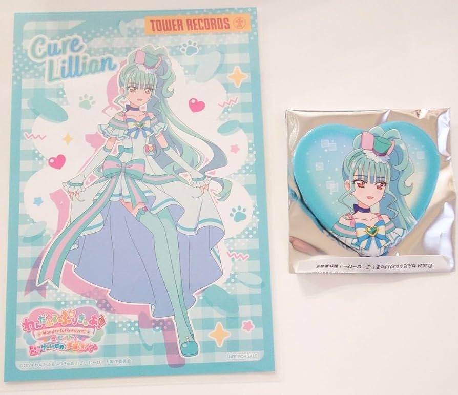 11個　こむぎ　キュアワンダフル プリキュア タワーレコード 缶バッジ お名前缶バッジ こむぎ 犬飼こむぎ キュアワンダフル プリティ